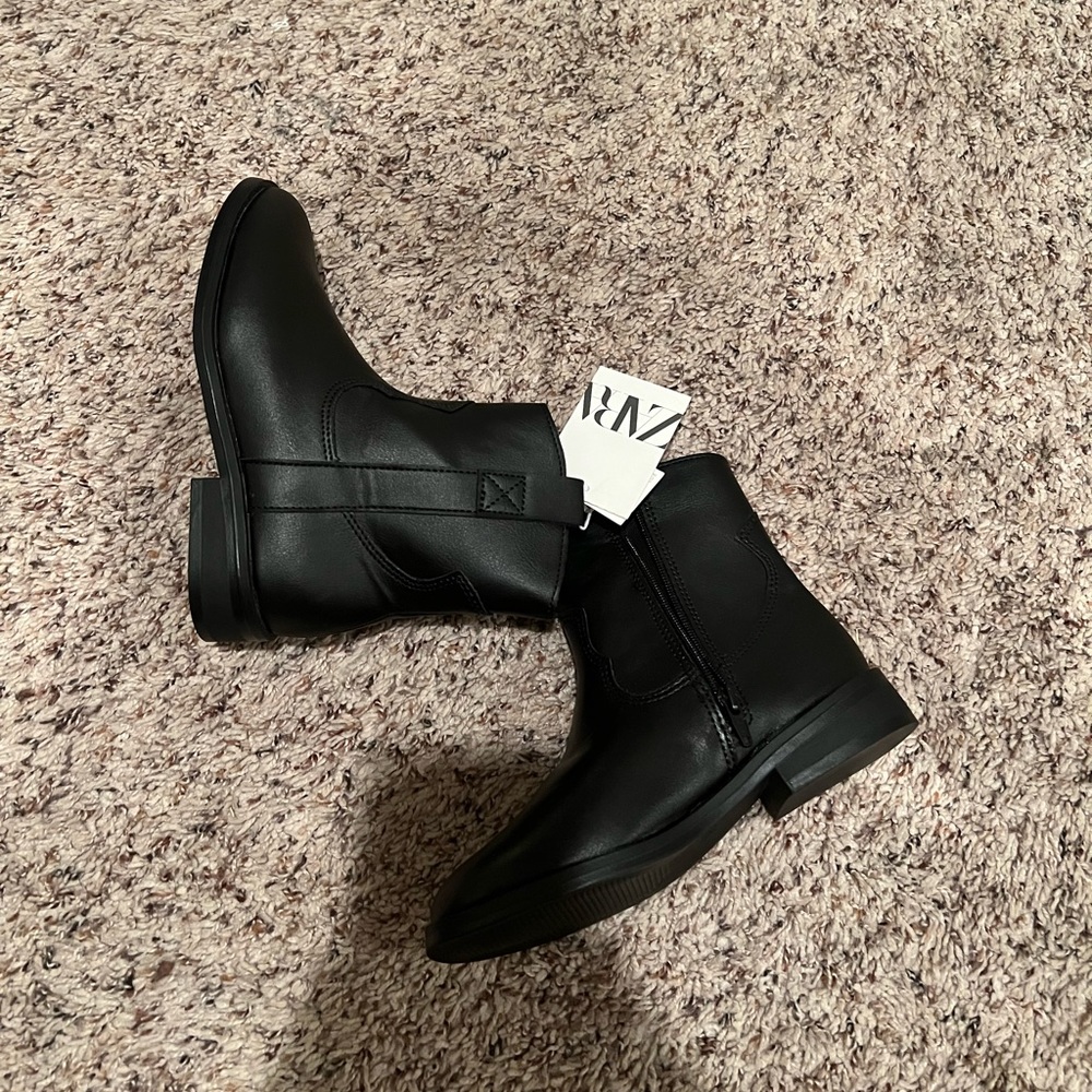 Zara kids black boots